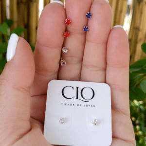 Aros Miniaturas Cristal Plata 925