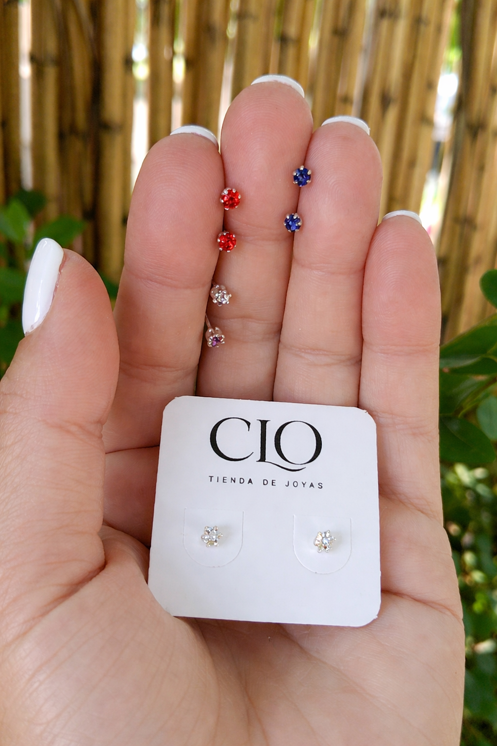 Aros Miniaturas Cristal Plata 925