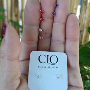 Aros Miniaturas Cristal Plata 925