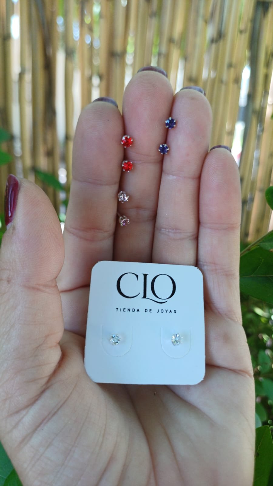 Aros Miniaturas Cristal Plata 925