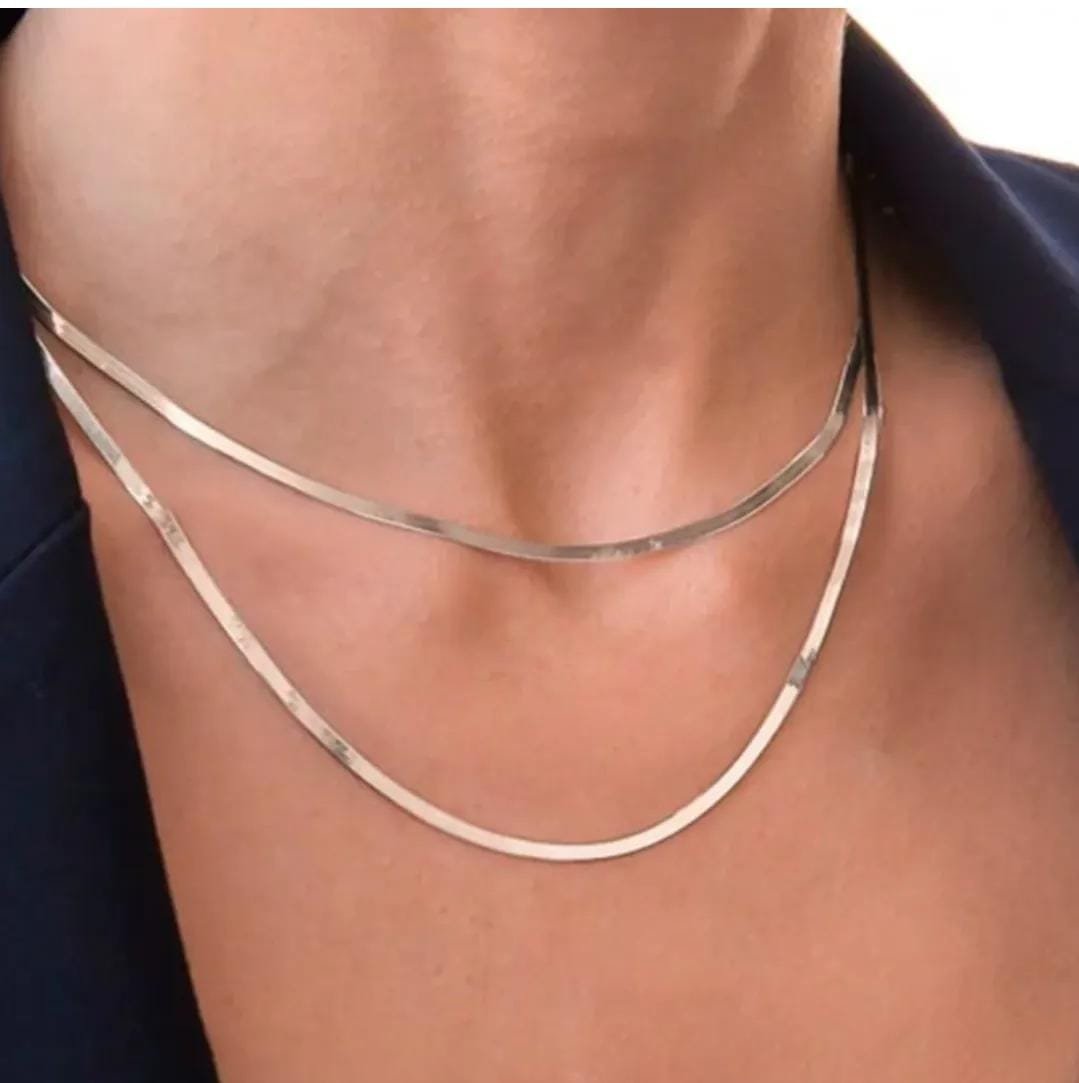 Gargantillas en cinta de Plata 925