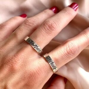 Alianza de plata lisa 925 grabada